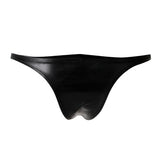 C4M Brazilian Brief Black Leatherette Small