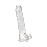 Loving Joy 8 Inch Dildo with Balls Clear