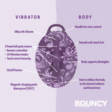 Bouncy Bliss Classic Sit-On Vibrator with Rechargeable Remote Control