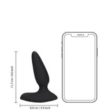 Smooth Vibrating Anal Plug with Remote Control Black